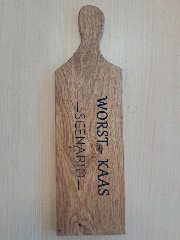 Tapas / Borrel plankje, Huis en Inrichting, Woonaccessoires | Dienbladen, Nieuw, Hout, Rond, Ophalen