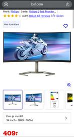 Philips curved monitor 34 inch gaming, Computers en Software, Monitoren, Kantelbaar, VA, Nieuw, Ultra HD (4K)