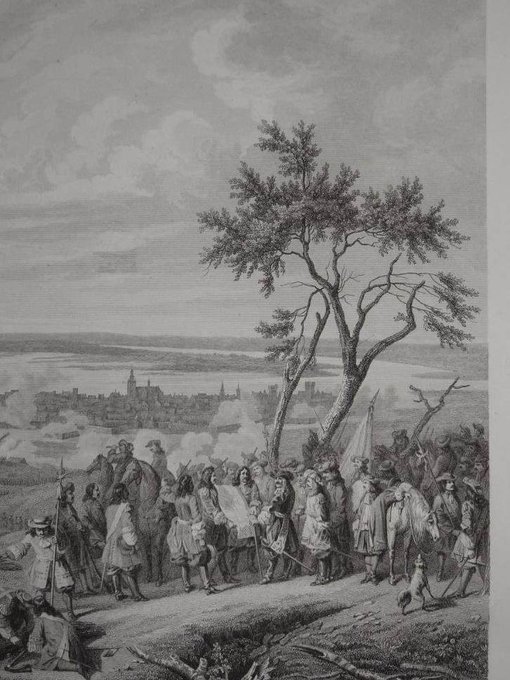 Litho Beleg van Nijmegen, 1672, naar Piquit 1838, Antiek en Kunst, Kunst | Litho's en Zeefdrukken, Verzenden