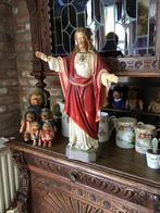 Groot Jezus Christus Heilig Hart beeld 53 cm, Antiek en Kunst, Antiek | Religie, Ophalen of Verzenden