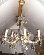 Kroonluchter glas met 5 armen, Ophalen, Gebruikt, Glas
