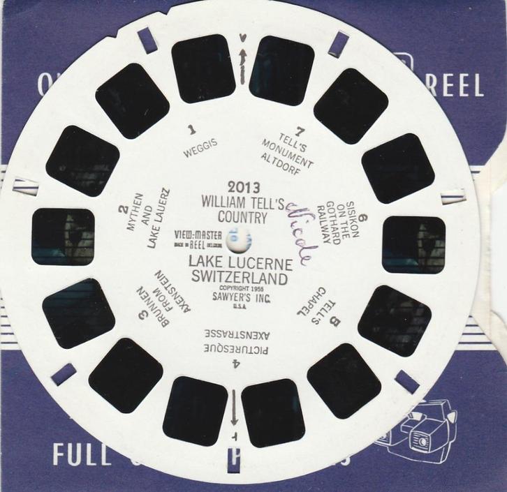 ZGAN viewmaster 2013 LAKE LUCERNE ZWITSERLAND viewmaster, Verzamelen, Speelgoed, Zo goed als nieuw, Ophalen of Verzenden