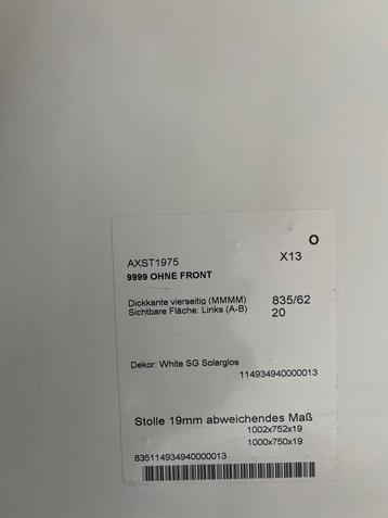 Witte kastdeur - Nieuw beschikbaar voor biedingen