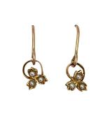 Roségouden oorbellen met antieke hangertjes met pareltjes, Verzenden, Goud, Oorbellen, Met edelsteen