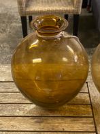 Glazen Vaas - Amberkleurig, Gebruikt, Overige kleuren, 50 tot 75 cm, Ophalen of Verzenden