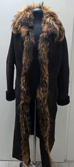 Shearling lammy coat mantel echt lamsleer en vacht mt. 38, Maat 38/40 (M), Bruin, Ophalen of Verzenden, ME collection