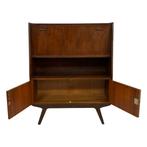 Vintage Secretaire Wandkast werkplek Jaren 60 Teak Fineer, Gebruikt, Vintage, Vintage, Ophalen