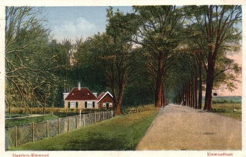 Haarlem-Elswoud, Elswoudlaan (1924) 129558, Verzamelen, Ansichtkaarten | Nederland, Gelopen, Noord-Holland, 1920 tot 1940, Verzenden