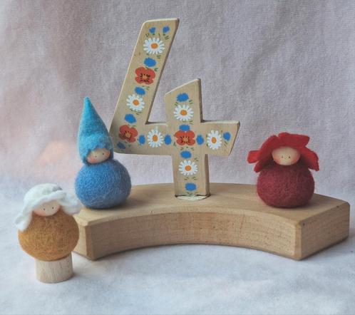 Jaarring steker leeftijd cijfer 1 2 3 4 5 6 7 8  Grimms, Huis en Inrichting, Woonaccessoires | Kandelaars en Kaarsen, Nieuw, Minder dan 25 cm