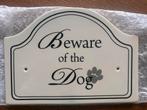 WandBord keramiek Beware of the dog, Ophalen of Verzenden, Nieuw
