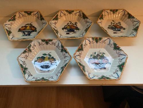 Makkummer wandbordjes, nr. 1097 5 stuks, Antiek en Kunst, Antiek | Wandborden en Tegels, Ophalen