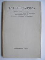 Anti-Histaminica. Verslag van het symposium 1952 + Folders, Ophalen of Verzenden, Gelezen, Overige wetenschappen