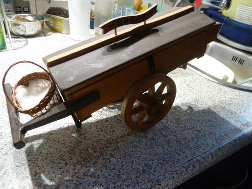 Houten bakkers handkar zelfbouw, Antiek en Kunst, Antiek | Speelgoed, Ophalen of Verzenden