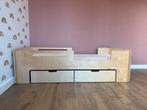 Peuterbed multiplex hout 160x70 met lades, Ophalen, 70 tot 85 cm, 140 tot 160 cm, Zo goed als nieuw