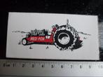 sticker red fox tractor pulling traktor vintage, Sport, Zo goed als nieuw, Verzenden