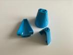 Lego 4 halve dakjes 2x4x4 donker azure blauw, Ophalen of Verzenden, Nieuw, Losse stenen, Lego
