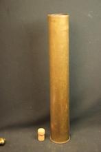 WO2 Belgische 75mm lang AA huls LEEG, Ophalen of Verzenden, Duitsland, Hulzen of Bodemvondsten