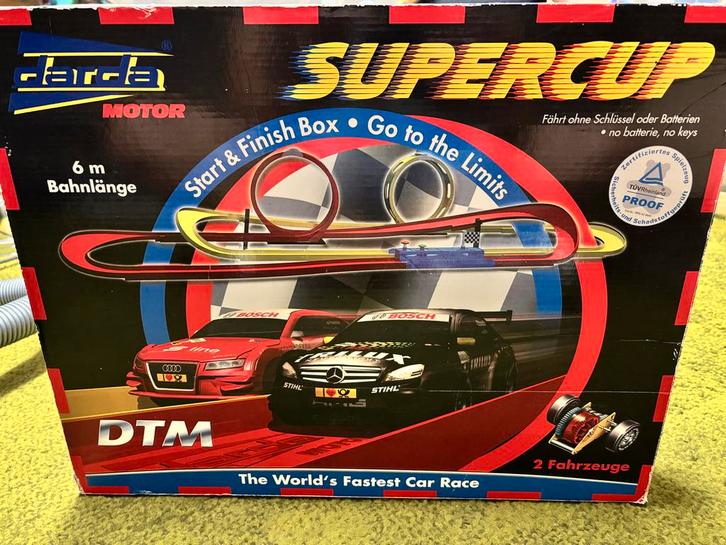 Darda Supercup Racebaan DTM, Kinderen en Baby's, Speelgoed | Racebanen, Gebruikt, Racebaan, Handmatig, Overige merken, Met looping