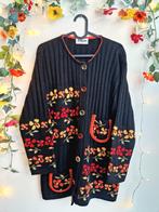 Super schattig warm vintage vest met bloemen, Ophalen of Verzenden, Zo goed als nieuw, Maat 42/44 (L)