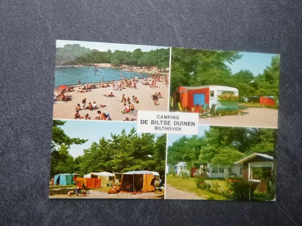 Bilthoven, camping de Biltsche duinen/caravan 1969, Verzenden, 1960 tot 1980, Gelopen