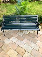 Gietijzeren tuinbank met monumenten groenen nieuwe latten, Tuin en Terras, Tuinbanken, Ophalen, Zo goed als nieuw