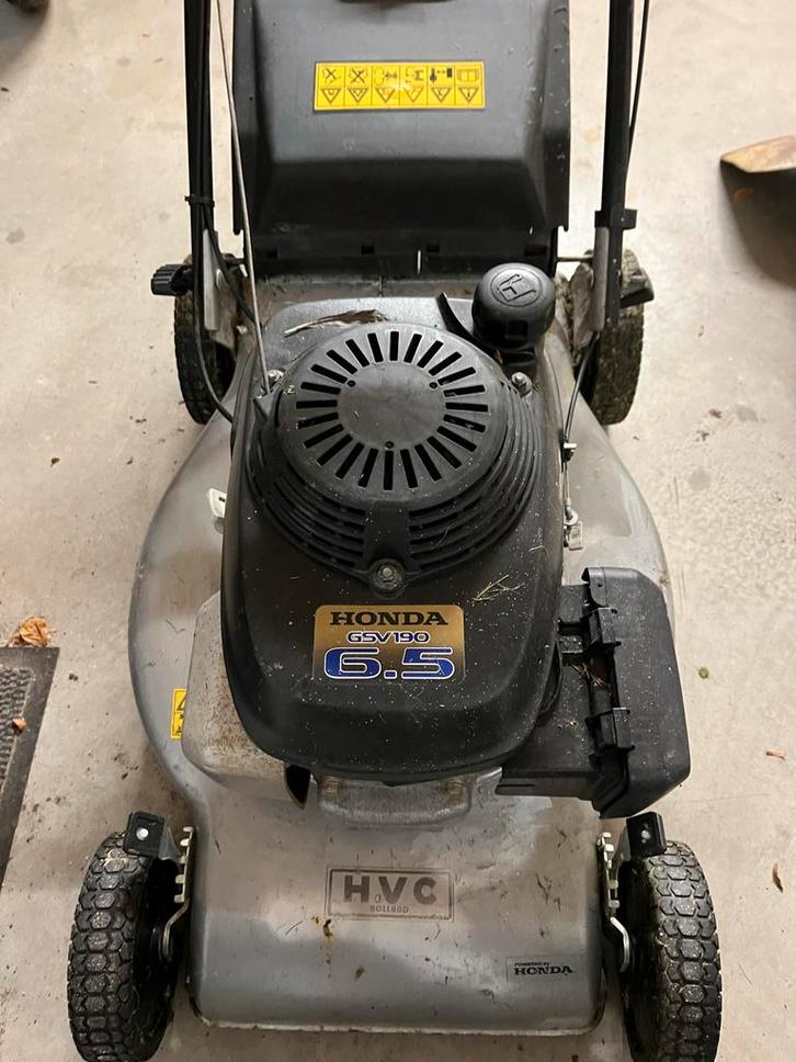 Honda GSV190 Grasmaaier - 6.5 PK, Tuin en Terras, Grasmaaiers, Gebruikt, Benzine-grasmaaier, 40 t/m 49 cm, Cirkelmaaier, Opvangzak