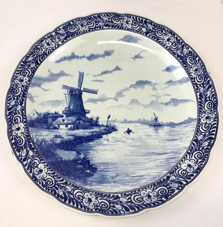 Delfts blauw wandbord, Antiek en Kunst, Antiek | Wandborden en Tegels, Ophalen