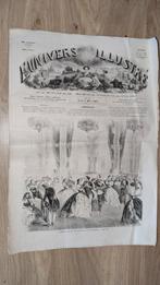 Zeer oude Franse krant van 1860 junk journal, Hobby en Vrije tijd, Ophalen of Verzenden, Gebruikt