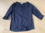 leuke blauwe blouse met witte stippen maat 36, C&A, Ophalen of Verzenden, Maat 36 (S), Blauw