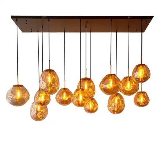 Lamp Glasbollen 13-Li DINO EGGS met GRATIS LED + LED-dimmer, Huis en Inrichting, Lampen | Hanglampen, Nieuw, 75 cm of meer, Ophalen of Verzenden