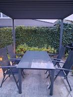 Tuintafel met 4 stoelen Sieger, Ophalen, Zo goed als nieuw, Rechthoekig, Aluminium