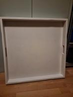 Groot Vierkant Houten Dienblad - Wit, Ophalen, Gebruikt, Vierkant, Hout