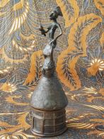 Mooie zware antieke Ashanti bel uit Afrika van brons 25,5 cm, Ophalen of Verzenden