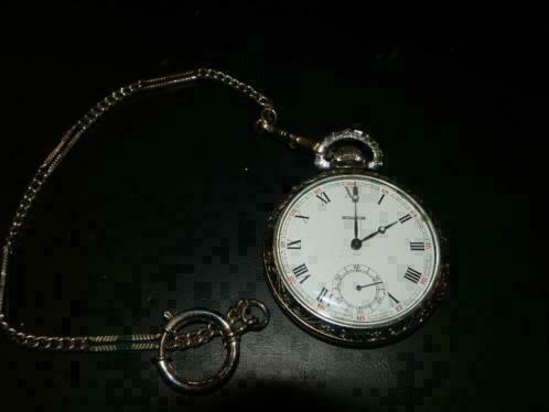 Horizon 1e graads zilver zakhorloge keurmerk 925 Pandjeshuis, Antiek en Kunst, Antiek | Overige Antiek, Ophalen of Verzenden