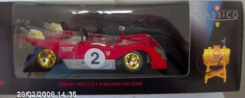 Classico Ferrari 1972 312 P + racing fuel pump Shell ca.1:18, Hobby en Vrije tijd, Modelauto's | 1:18, Nieuw, Auto, Overige merken
