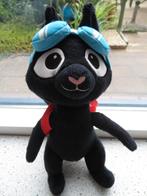 Poes of kat Lattjozwart velours met rugtas en bril, Ophalen of Verzenden, Zo goed als nieuw, Poes