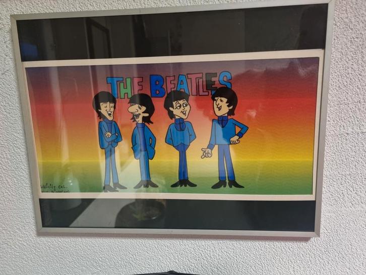 The Beatles Cartoon Schilderij, Antiek en Kunst, Kunst | Tekeningen en Foto's, Ophalen of Verzenden