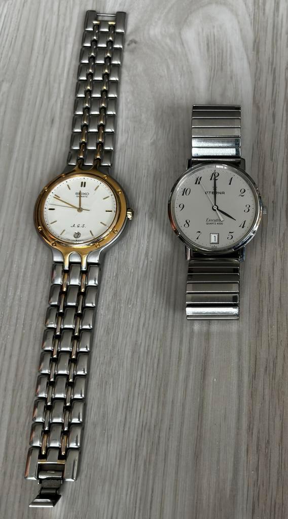 Seiko AGS Quartz 1988, Eterna Executive 4000, Sieraden, Tassen en Uiterlijk, Horloges | Heren, Zo goed als nieuw, Polshorloge