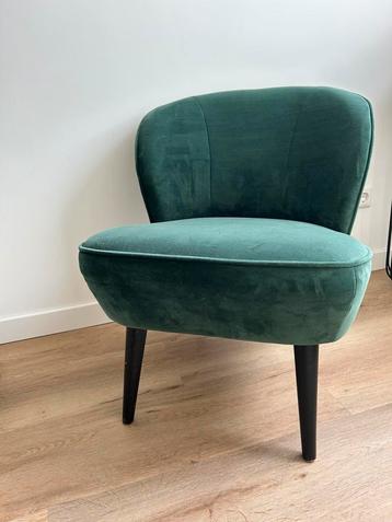 Woood fauteuil Sara - Groen velvet beschikbaar voor biedingen