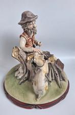 Vintage porseleinen beeld van man met hond, Antiek en Kunst, Ophalen of Verzenden