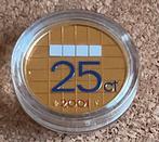 Munt - Nederland 25 Cent 2001 Verguld UNC - Beatrix, Postzegels en Munten, Munten | Nederland, Ophalen of Verzenden, Koningin Beatrix