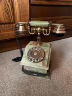Vintage onyx telefoon, Telecommunicatie, Vaste telefoons | Niet Draadloos, Ophalen of Verzenden, Zo goed als nieuw, Met draaischijf