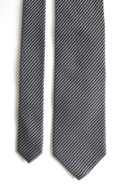Nieuwe Profuomo 100% zijde stropdas, das, zwart/zilver, Kleding | Heren, Stropdassen, Nieuw, Met patroon, Verzenden