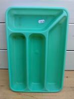 Retro bestekbak plastic 5€ mint groen vintage keukengerei, Ophalen of Verzenden, Gebruikt, Kunststof