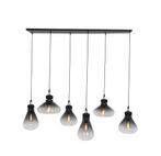 Steinhauer Hanglamp 6-fl. "Flere" Zwart (nieuw!), Glas, Nieuw, Ophalen of Verzenden, 75 cm of meer