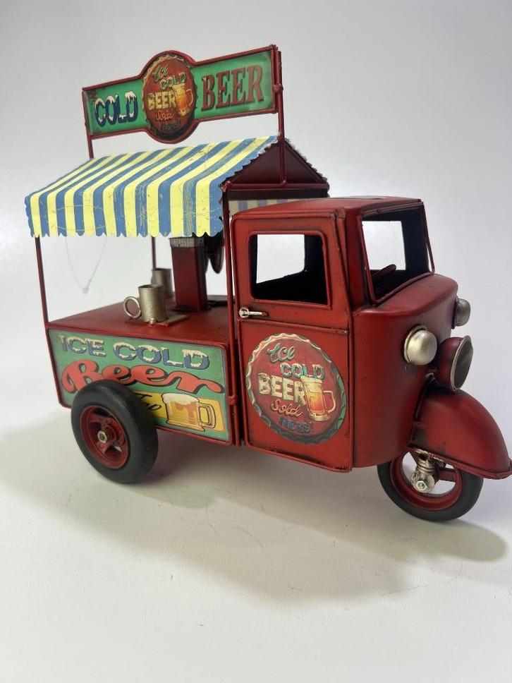 Tuk tuk bier verkoop wagentje Rood, Huis en Inrichting, Woonaccessoires | Wanddecoraties, Nieuw, Ophalen of Verzenden