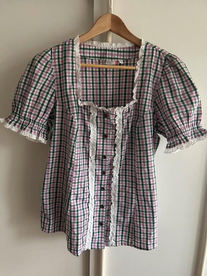 Oktoberfest blouse top shirt Tirol Tiroler trachten dirndl, Kleding | Dames, Carnavalskleding en Feestkleding, Zo goed als nieuw