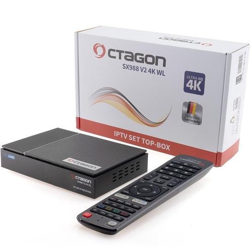 OCTAGON SX988 V2 4K UHD IP 5G Wi-Fi, Audio, Tv en Foto, Mediaspelers, Nieuw, Minder dan 500 GB, HDMI, USB 2.0, Optische audio
