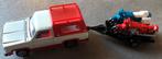 auto met trailer 2 motoren - merk: Majorette, Ophalen of Verzenden, Zo goed als nieuw