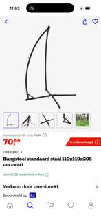 Hangstoel standaard staal 110x110x205 cm, Tuin en Terras, Tuinstoelen, Ophalen, Zo goed als nieuw, Kunststof